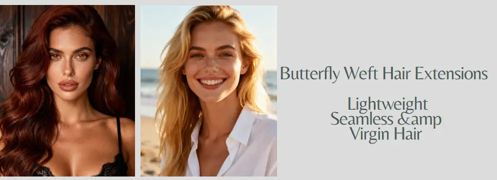 Butterfly Weft Hair Extensions – Lightweight, Seamless &amp; Virgin Hair