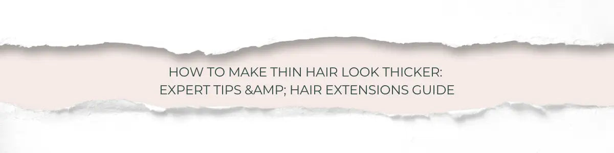 How to Make Thin Hair Look Thicker: Expert Tips &amp; Hair Extensions Guide