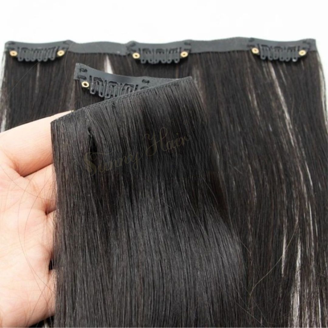 Virgin Hair PU Invisible Clip Hair