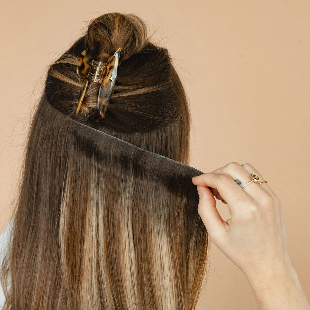 [Pre Sale] Injection PU Clip in Hair Extensions Best Clip in Hair Balayage Blonde #6/60/6