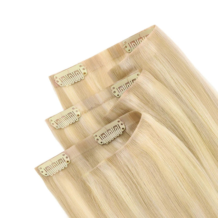 [Pre Sale] Injection PU Clip in Hair Extensions Best Clip in Hair with Blonde Highlights#P16/22