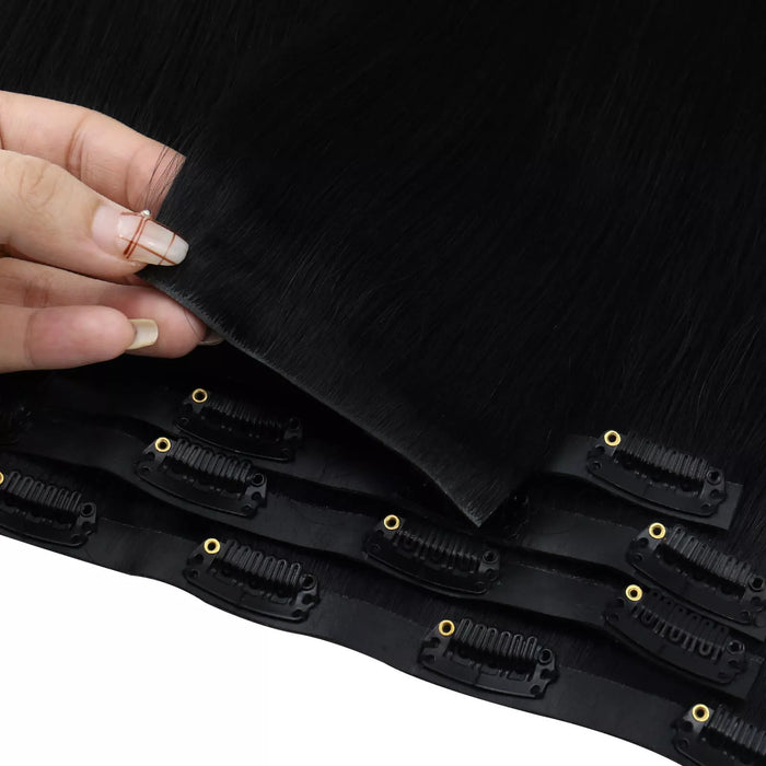 [Pre-Sale] Injection PU Clip in Hair Extensions Best Clip in Hair Natural Black #1B