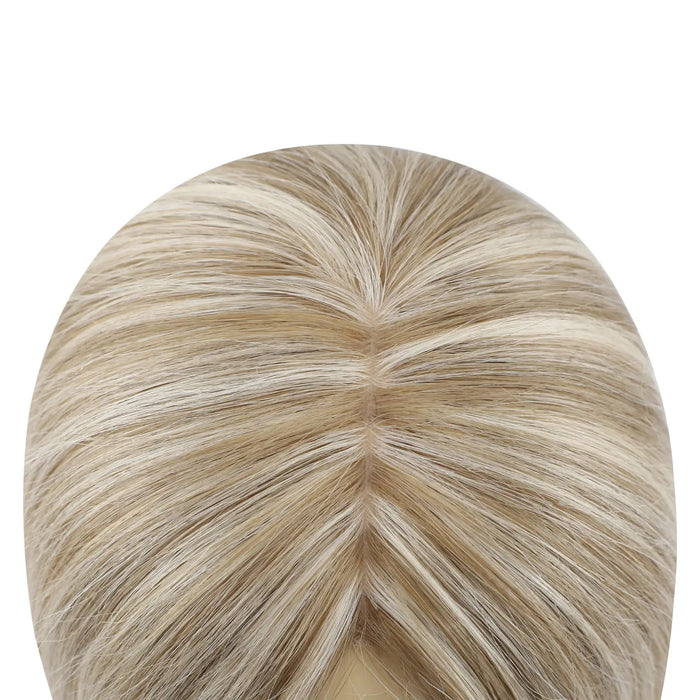 [Pre Sale] Virgin Hair Fishnet Mono Topper Blonde mix Dark Blonde #P8/60