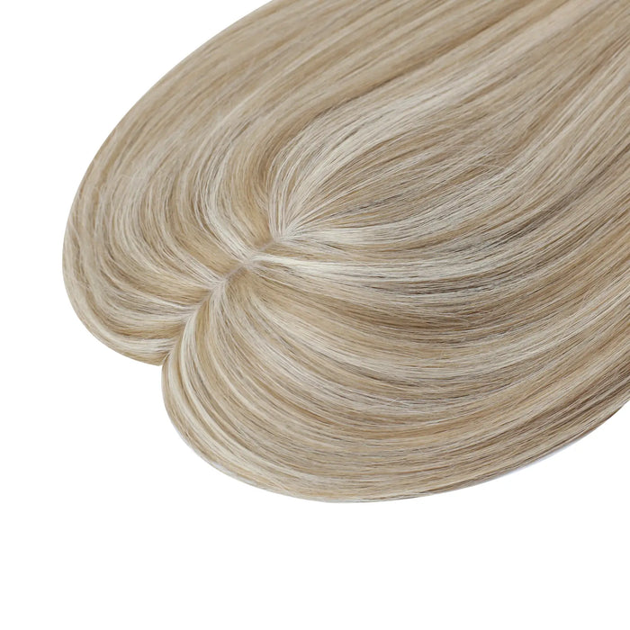 [Pre Sale] Virgin Hair Fishnet Mono Topper Blonde mix Dark Blonde #P8/60
