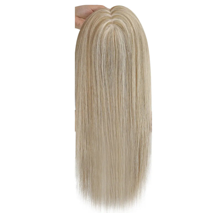 [Pre Sale] Virgin Hair Fishnet Mono Topper Blonde mix Dark Blonde #P8/60
