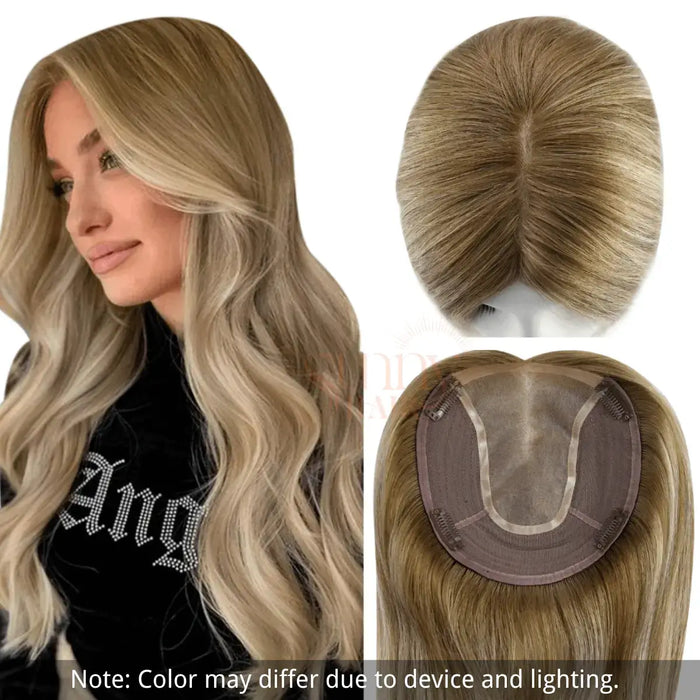 Topper for Woman,sunny hair Topper,Silk hair topper,mono topper hair,Mono Topper,human hair topper,high quality virgin hair extensions,hair topper women,hair topper,wig,hair topper silk base,hair topper human hair,hair topper for women,blonde hair topper,human hair topper blonde,balayage hair topper,balayage hair,virgin hair extensions,hair extensions clip in,distribute seams at will,invisible topper,large base topper,large base 6*7 inch,Hair Volumizers,Clip-In Hair Volumizers