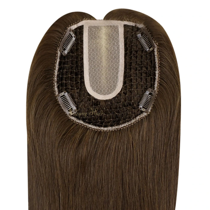 women's fishnet topper hair,human hair fishnet hair piece,virgin hair topper,hair piece topper,hair extension,Topper for Woman,Sunny Hair Topper,Silk hair topper,mono topper hair,silk base hair topper,female hair topper for thinning crown,best hair topper,hair topper for thinning hair,topper for hair,mono hair topper,mono top human hair topper,14 inch hair extensions,16 inch hair extensions,real human hair
