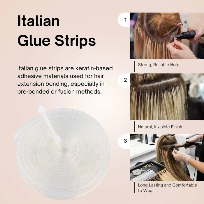 Italian Glue Strips Glass Protein Adhesive for Hair Extensions Installation