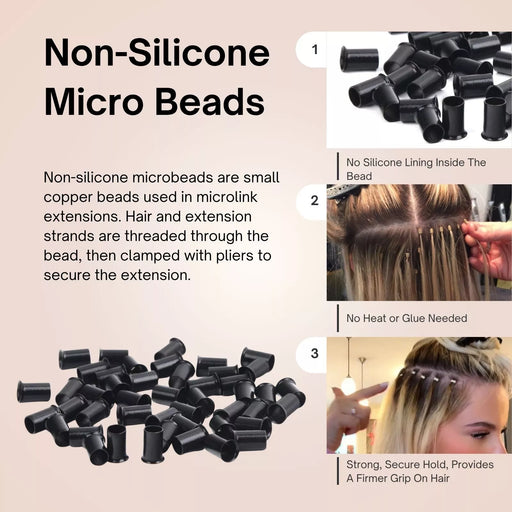 Non-Silicone Microbeads for Hair Extensions Installation