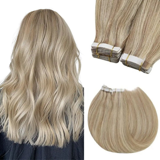 tape in real human hair extensions blonde human hair tape extensionsnatural blonde tape in hair extensions highlightash blonde human hair tape in extentions highlight tape in hair extensions human hair blonde