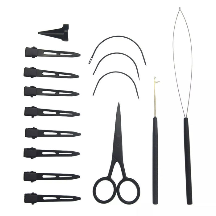 Professional Hair Extensions Tool Kit Seventeen-Piece