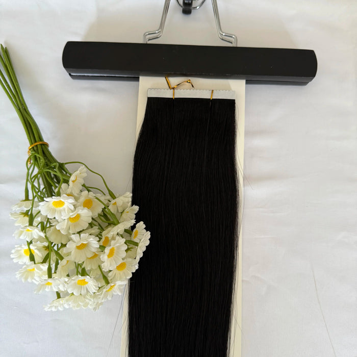 [US Only - Final Sale] Flower Virgin Hair 14 Inch Tape Hair Extensions Jet Black #1