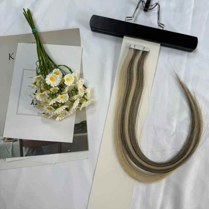 [US Only - Final Sale] Invisible Tape in Hair Extensions Virgin Human Hair #1CC/80/60