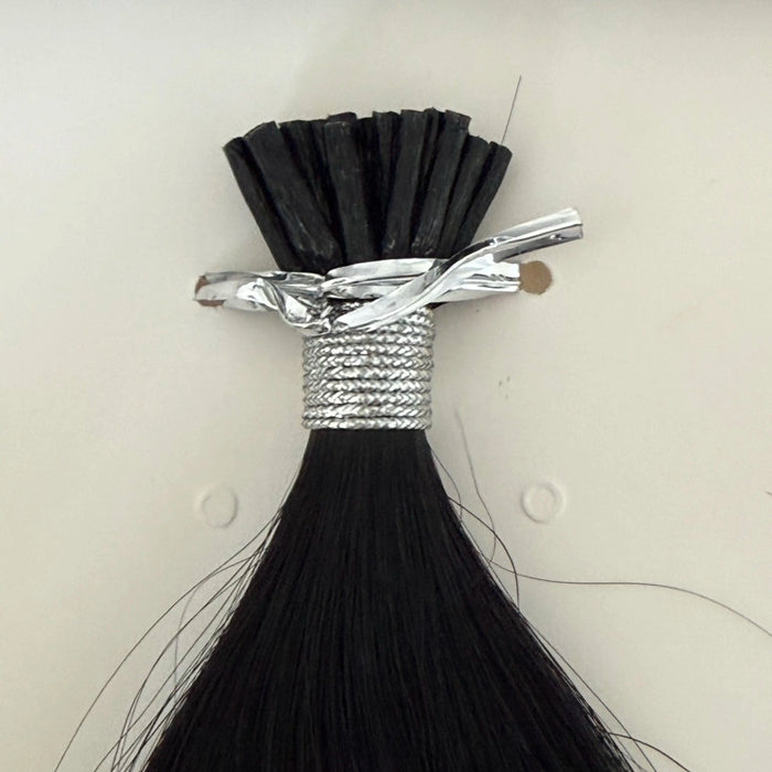 [US Only - Final Sale] 14 Inch I Tip Virgin Human Hair Extensions Stick Keratin Fusion Hair Jet Black #1