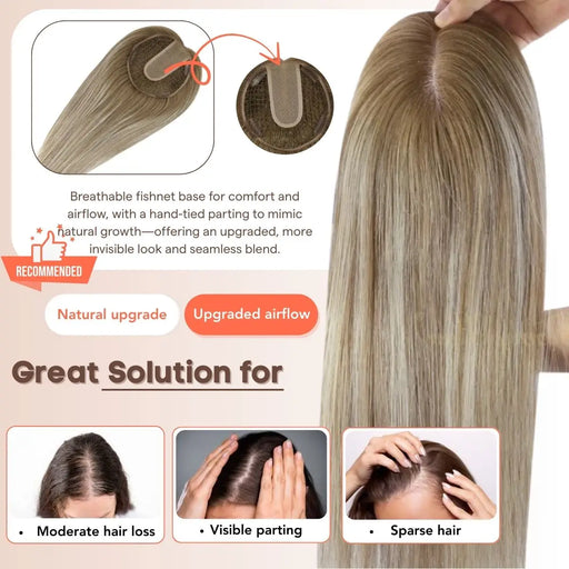 Virgin Hair Fishnet Topper Hair,Topper for Woman,sunny hair Topper,Silk hair topper,mono topper hair,Mono Topper,human hair topper,high quality virgin hair extensions,hair topper women,hair topper,wig,hair topper silk base,hair topper human hair,hair topper for women,blonde hair topper,human hair topper blonde,balayage hair topper,balayage hair,virgin hair extensions,hair extensions clip in,fishnet hair topper,breathable fishnet human hair topper,human hair fishnet hair piece