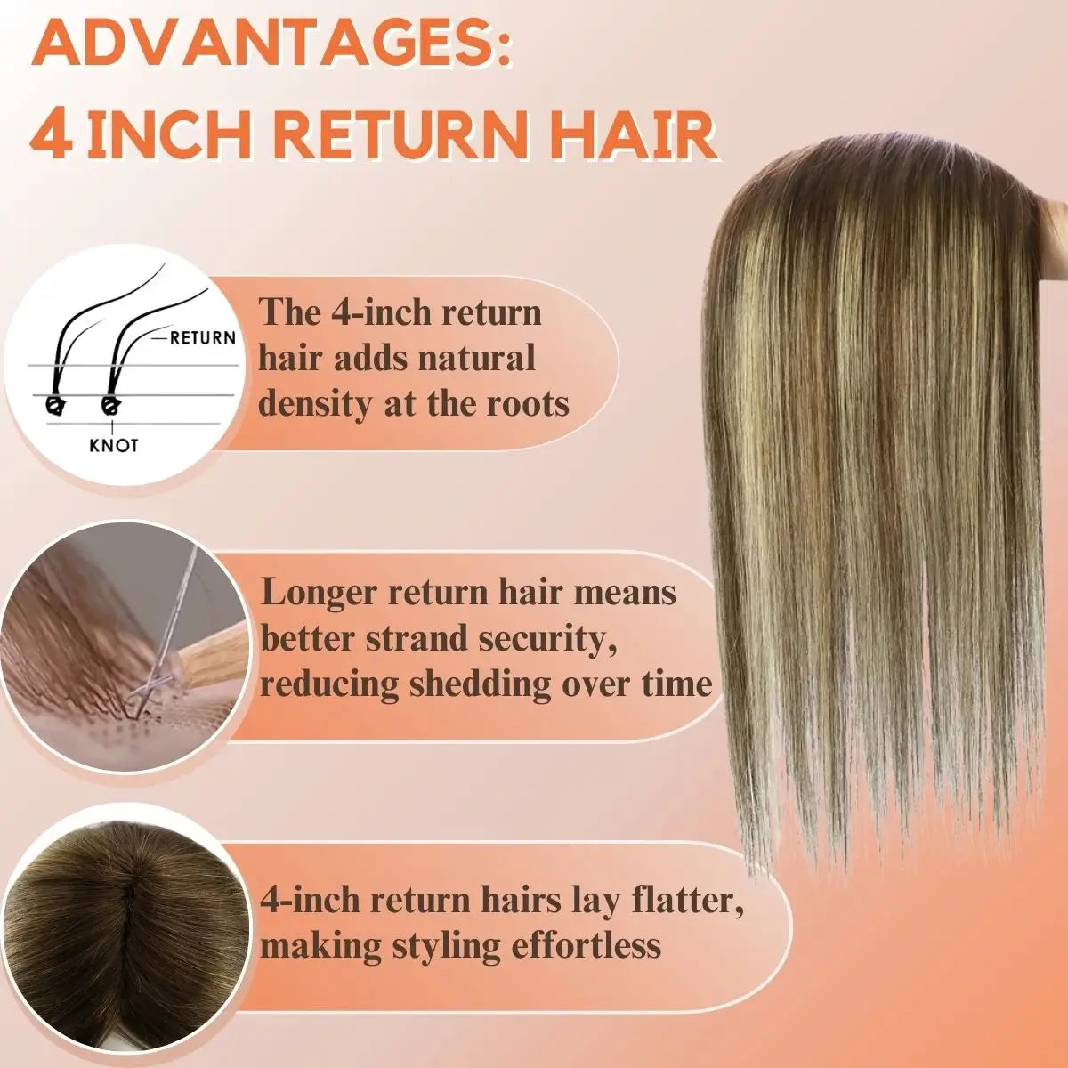 human hair topper,high quality virgin hair extensions,hair topper,women hair topper,wig,hair topper silk base,hair topper human hair,hair extensions,clip in hair extensions,human hair extensions,extensions hair,best hair extensions,brown hair topper,medium brown hair topper,100% human hair,very easy to apply topper hair