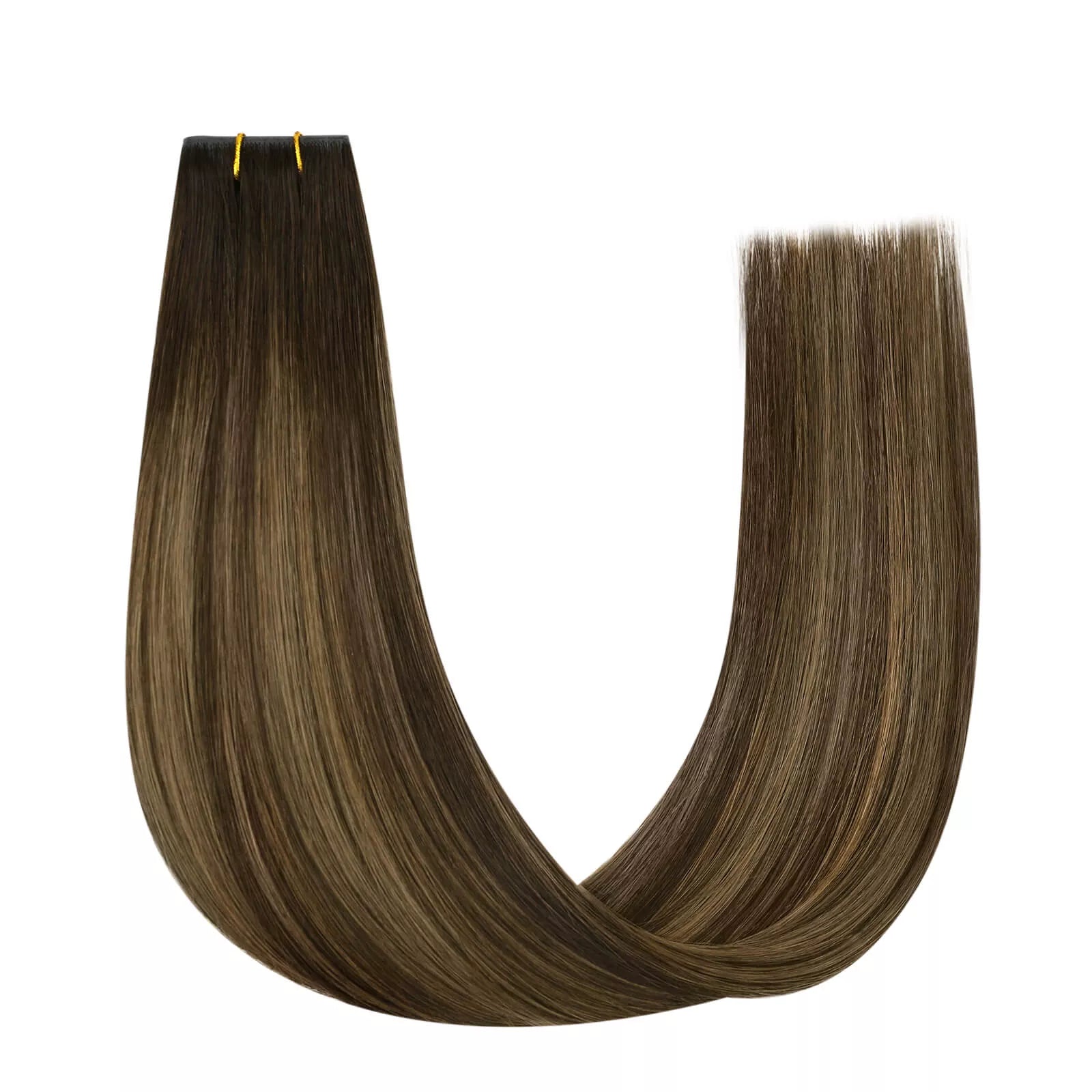 butterfly weft hair extensions balayage color