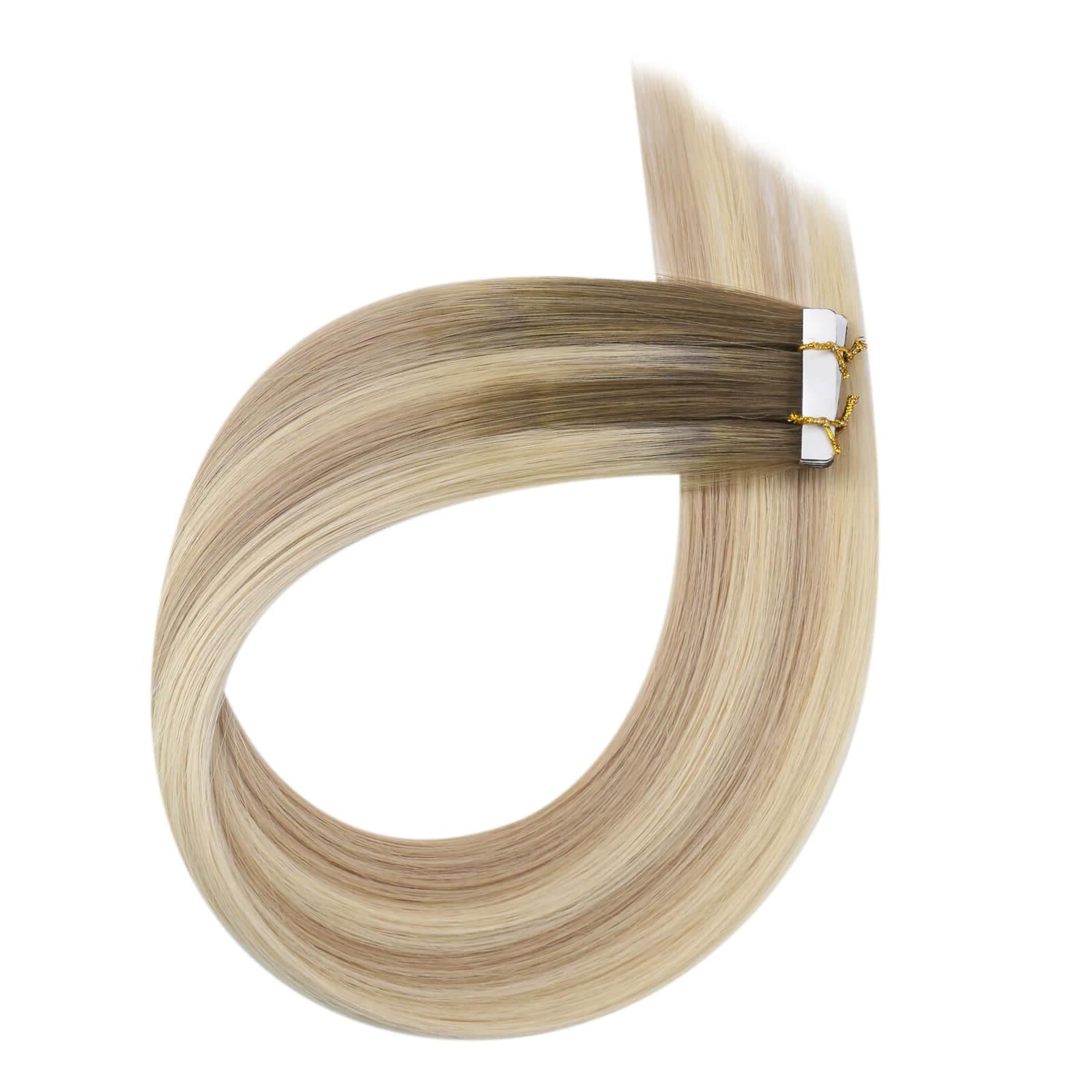 invisible injected tape in hair extensions human hair