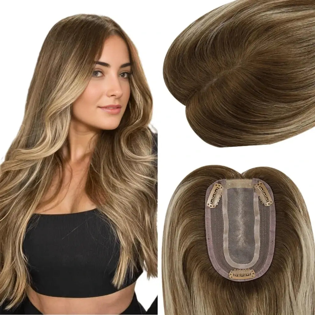 real human hair topper for women
