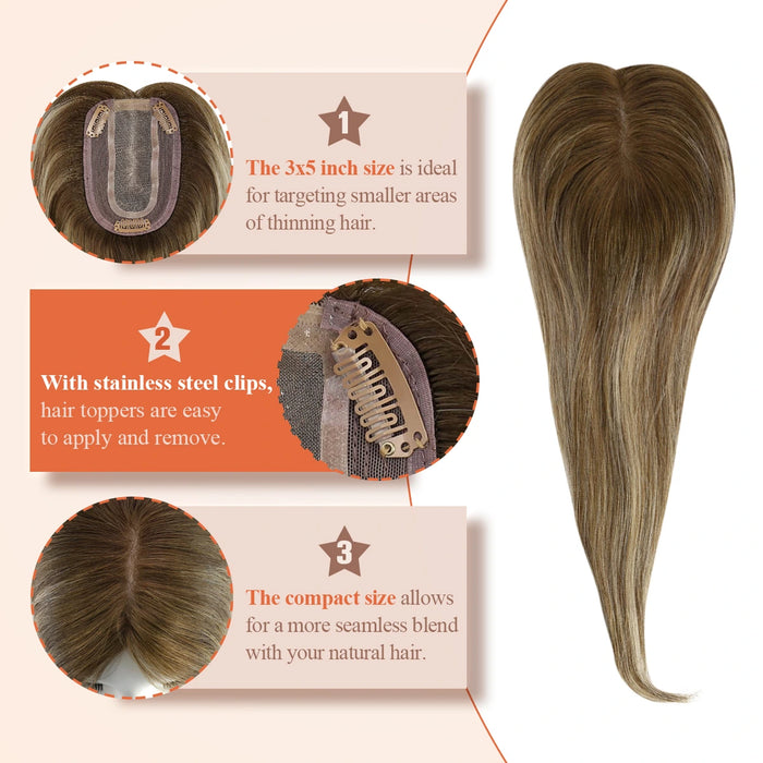 human hair toppers for women