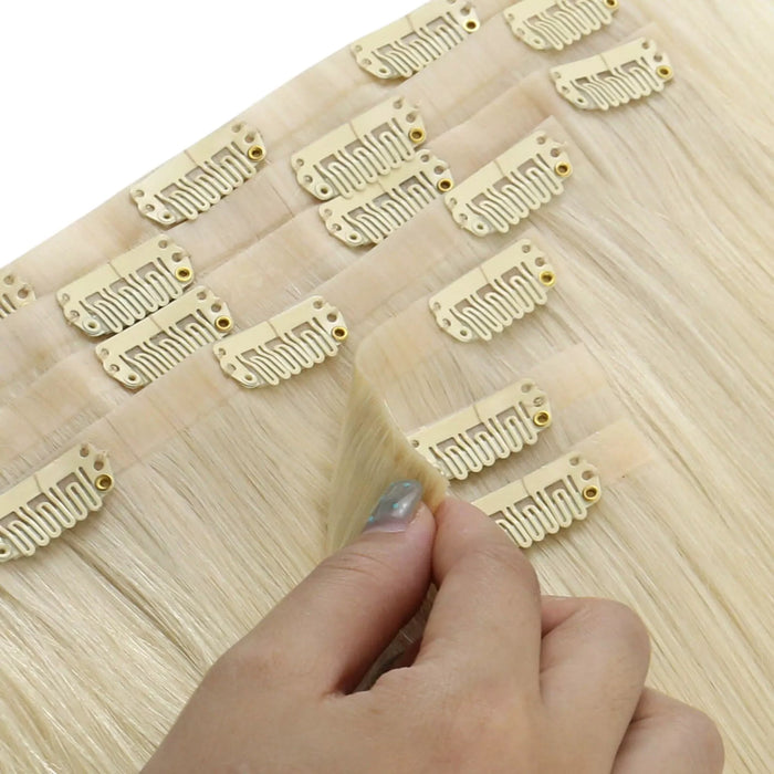 [Pre-Sale] Injection PU Clip in Hair Extensions Best Clip in Hair Blonde#60
