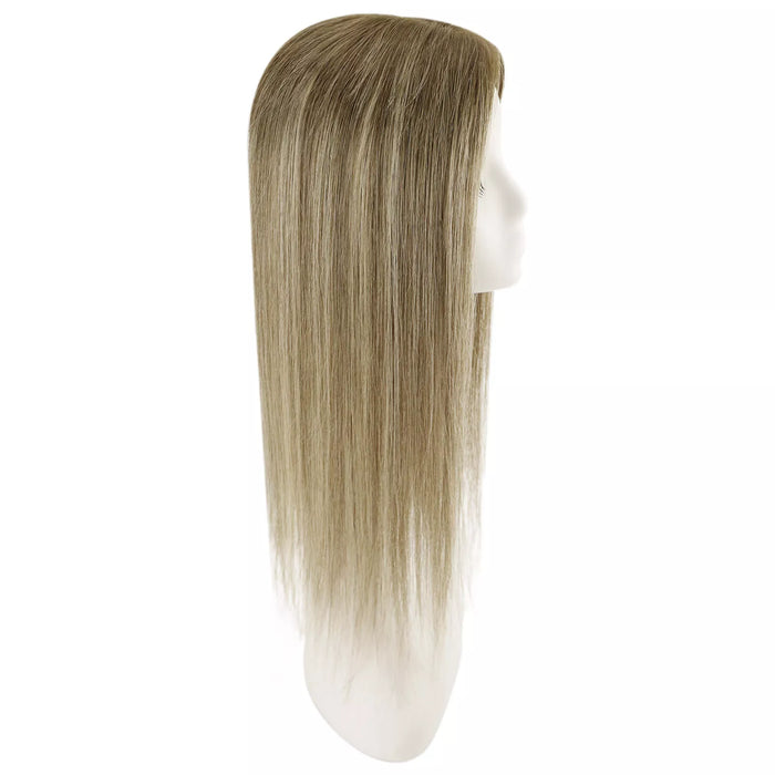 breathable human hair toppers fishnet base toppers for women