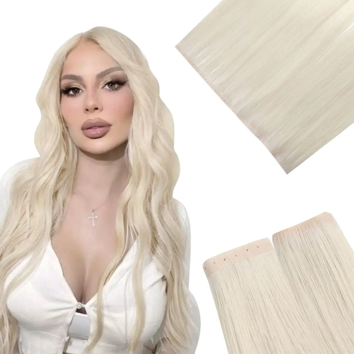 butterfly_hair_extensions,pu holw_weft