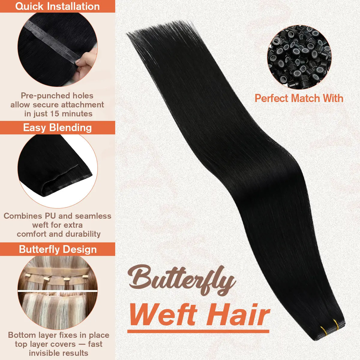 sew in weft hair extensions,butterfly_weft_hair_extensions