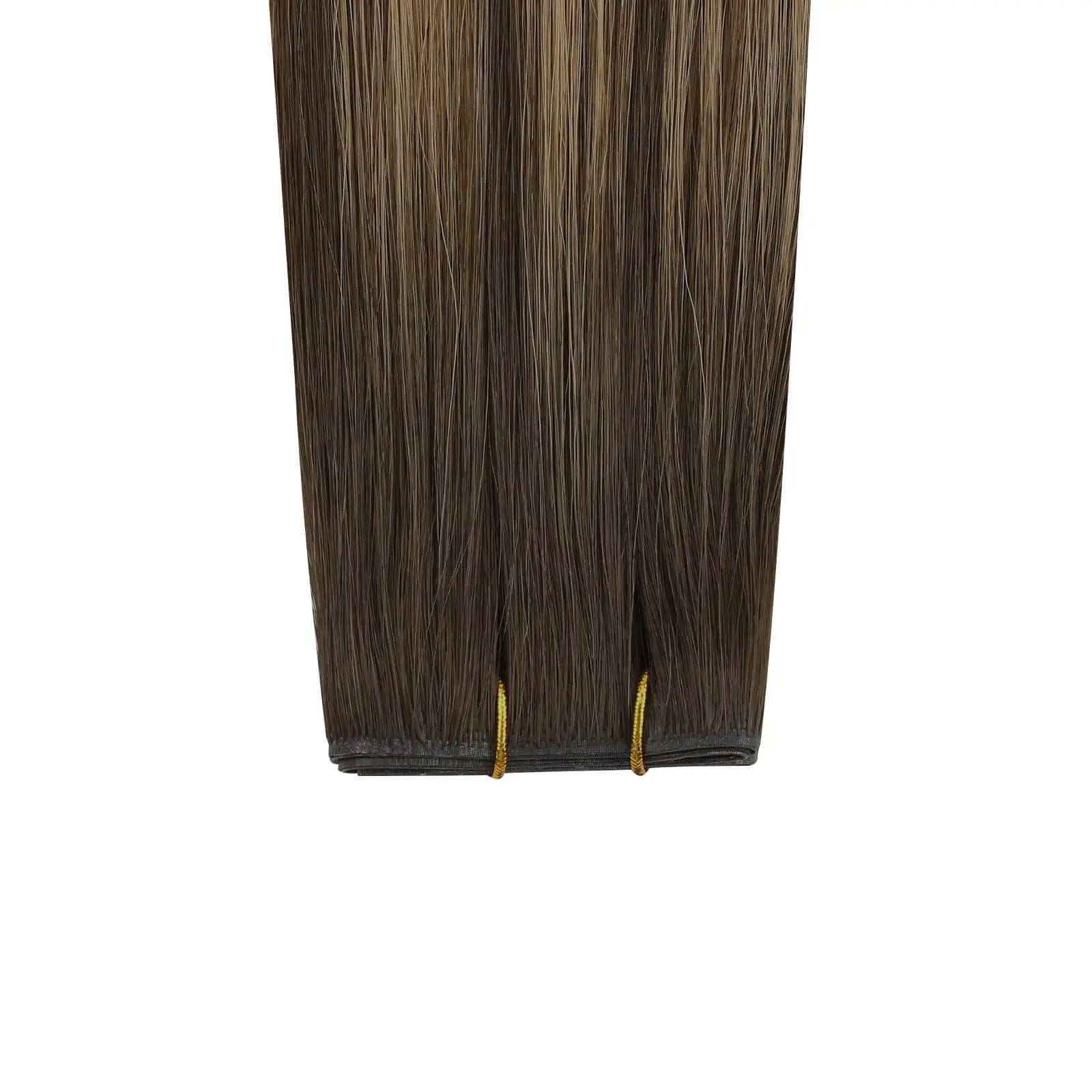 butterfly weft hair extensions human hair balayage brown hair