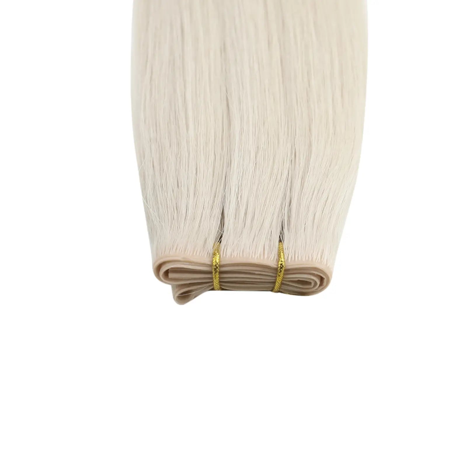 virgin hair butterfly weft hair extensions white blonde color