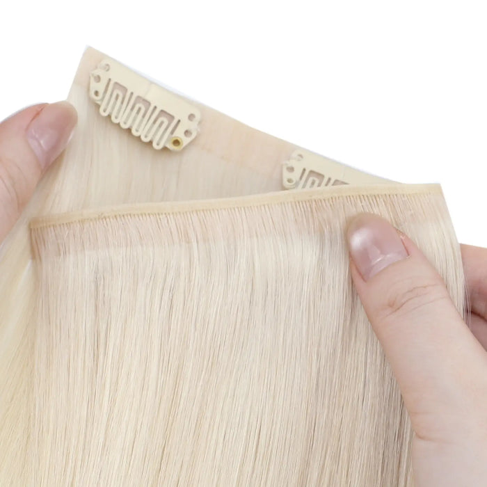 [Pre-Sale] Genius PU Clip in Hair Extensions Best Human Hair Clip Blonde #60