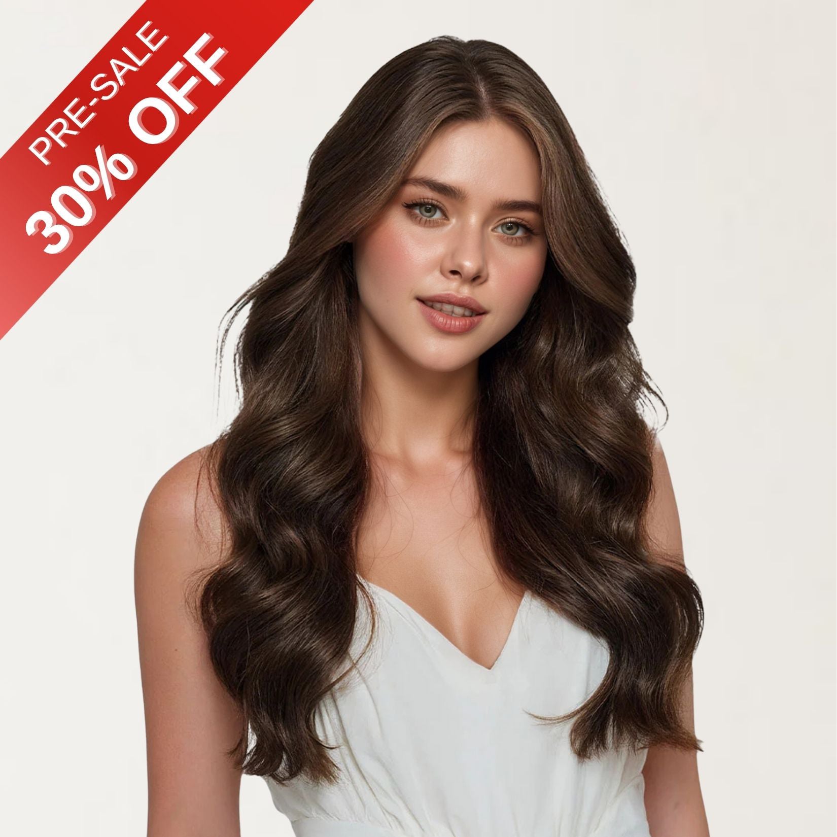 [Pre Sale] Genius PU Clip in Hair Extensions Best Human Hair Clip Dark Brown #2