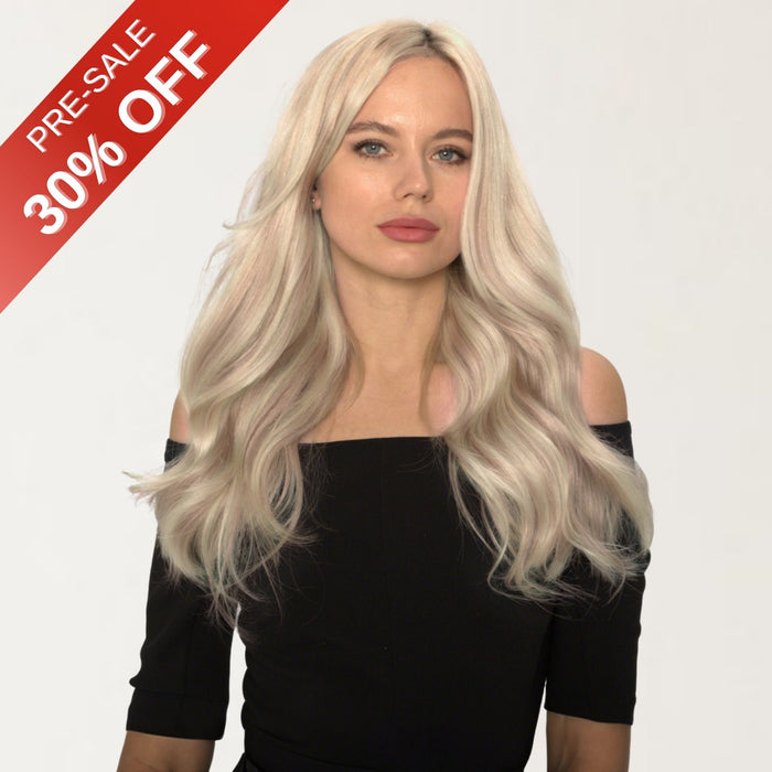[Pre Sale] Genius PU Clip in Hair Extensions Best Clip in Hair with Blonde Higlights#P18/613