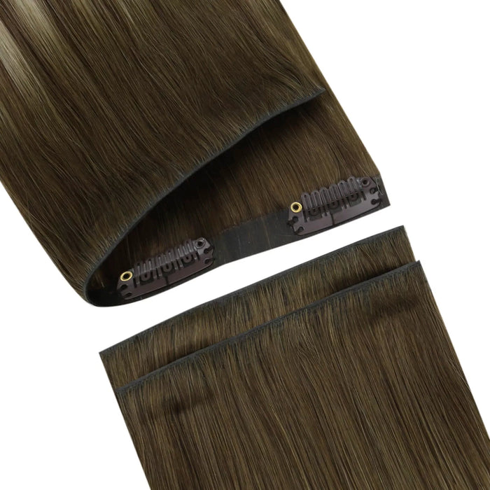[Pre-Sale] Injection PU Clip in Hair Extensions Best Clip in Hair Balayage Blonde#3/8/22
