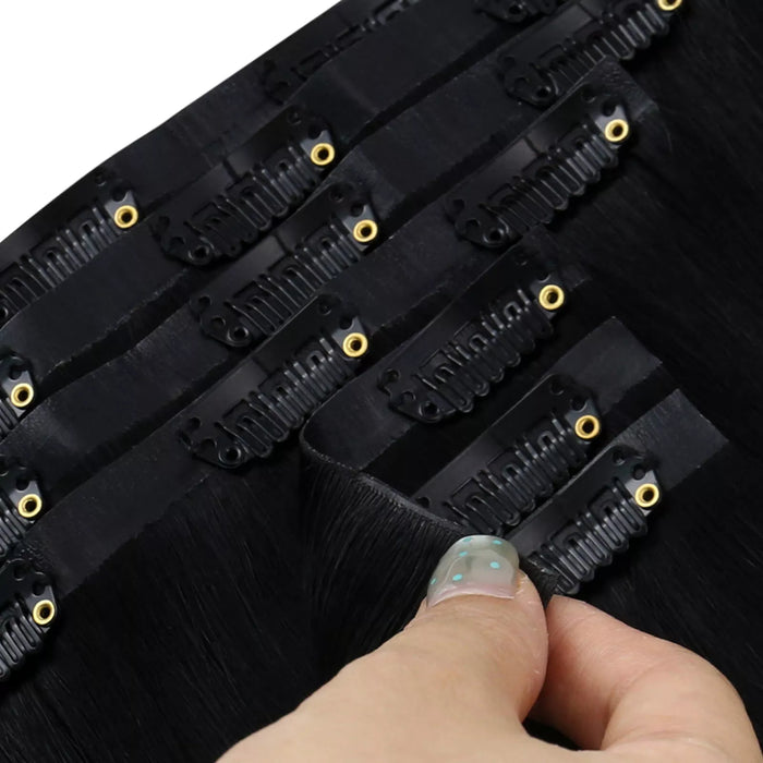 [Pre-Sale] Injection PU Clip in Hair Extensions Best Clip in Hair Jet Black#1