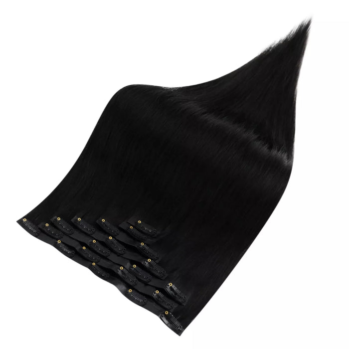 [Pre-Sale] Injection PU Clip in Hair Extensions Best Clip in Hair Jet Black#1