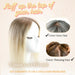clip on hair topper, brown blonde hair topper, human hair topper for women, full coverage hair extensions, premium hair topper, real hair topper, natural looking hair extensions, seamless clip on topper, lightweight hair piece, volume boosting hair topper, fine hair solutions, hair topper for styling, realistic hair topper, easy to wear hairpiece, hair topper for thinning hair, non slip clip on hairpiece
