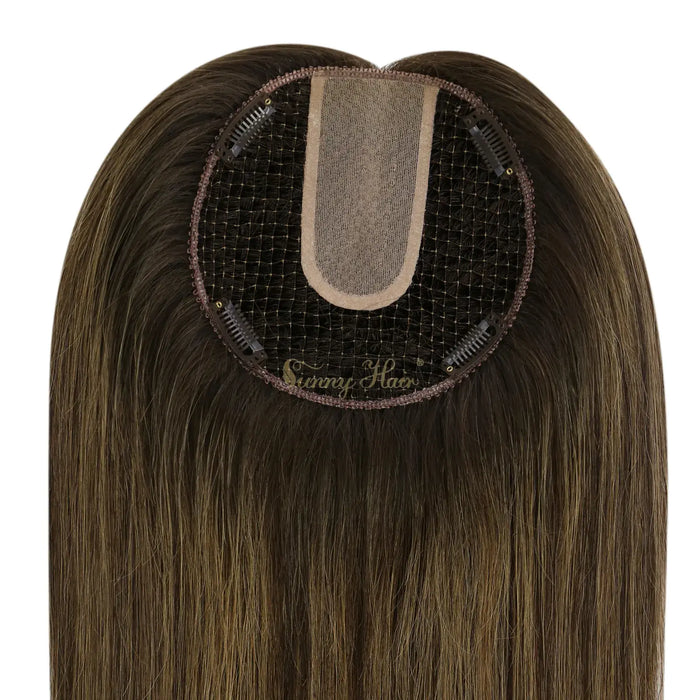 breathable fishnet virgin hair toppers for women