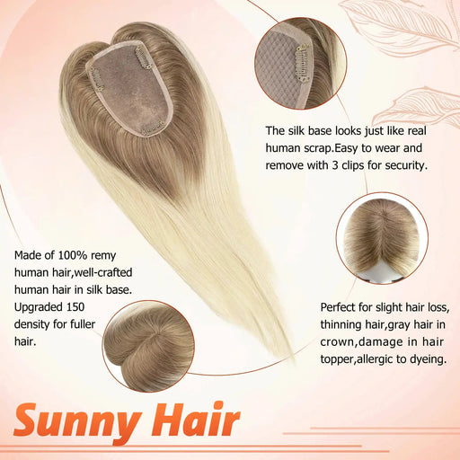hand tied hair topper remy human hair