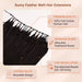 feather weft hair extensions dark brown hair