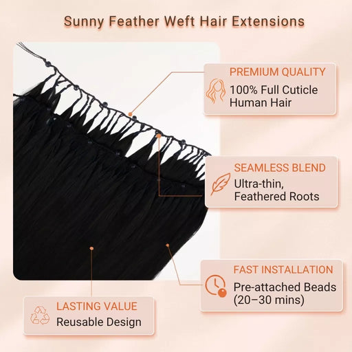 feather weft hair extensions for black hair