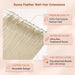 feather weft hair extensions white blonde hair