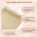 feather weft hair extensions platinum blonde hair