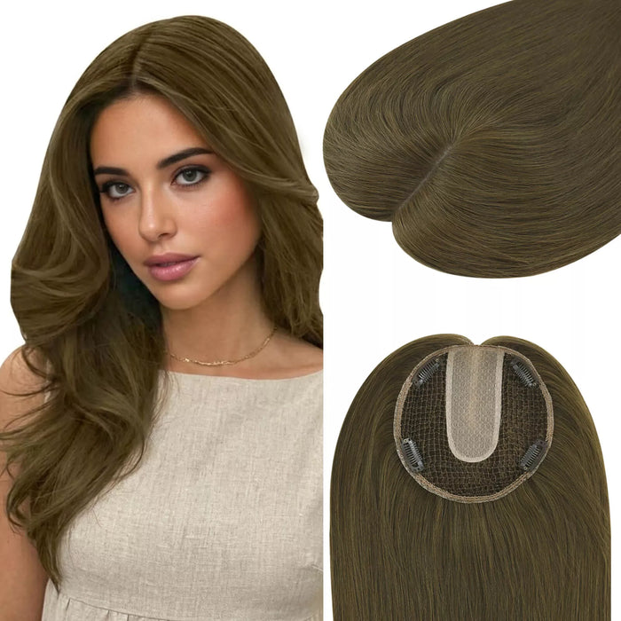 lightweight human hair topper for thinning hair