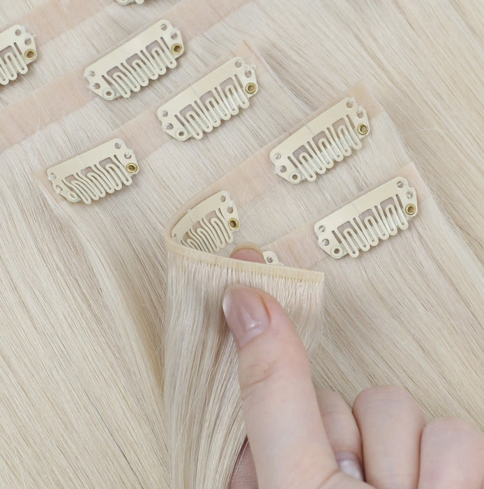 [Pre Sale] Genius PU Clip in Hair Extensions Best Clip in Hair Balayage Blonde #3/8/22