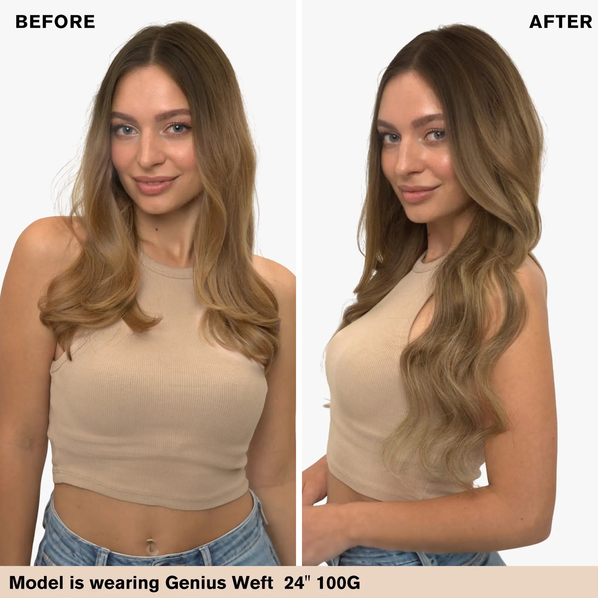 hair extensions before and after,genius weft