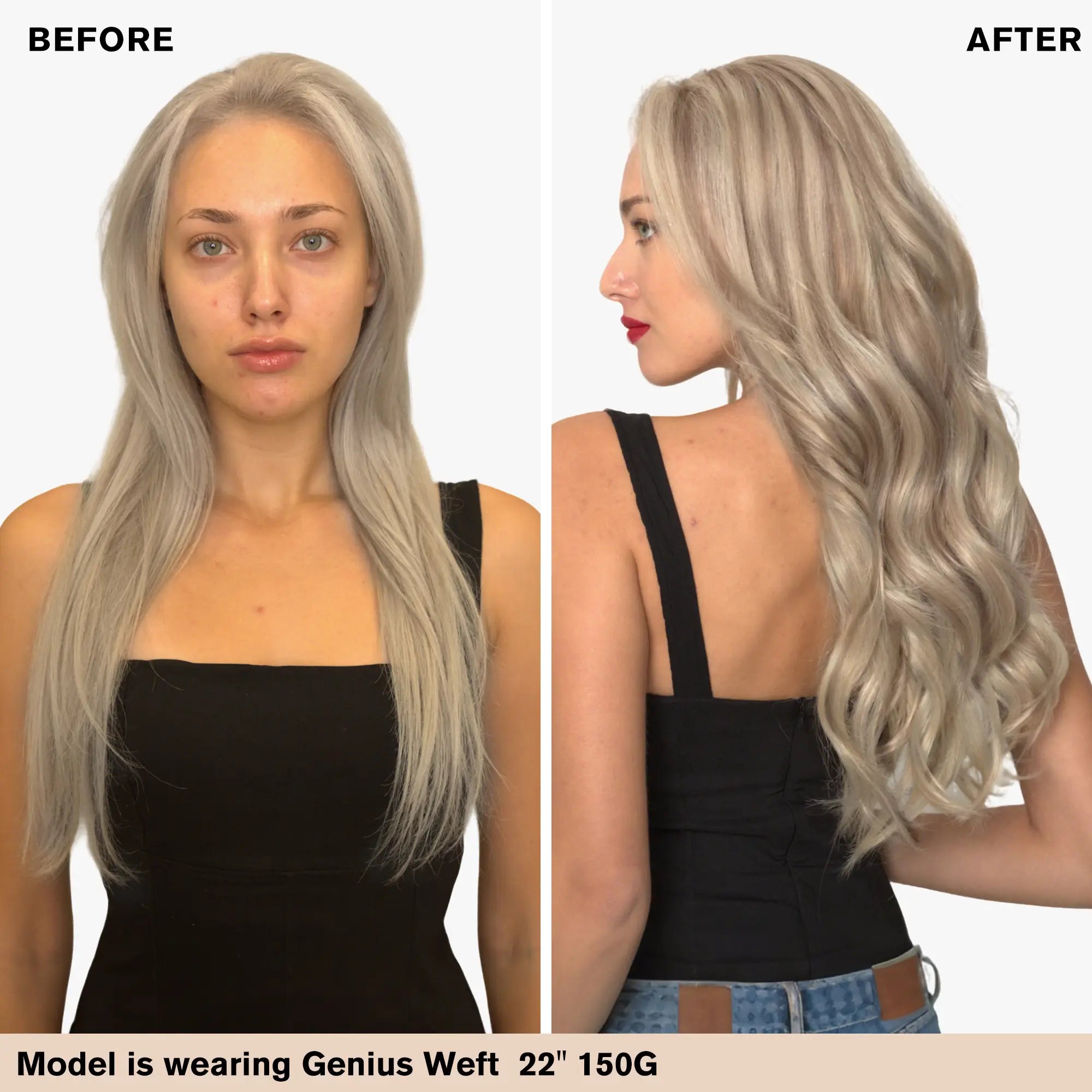 hair extensions before and after,genius weft