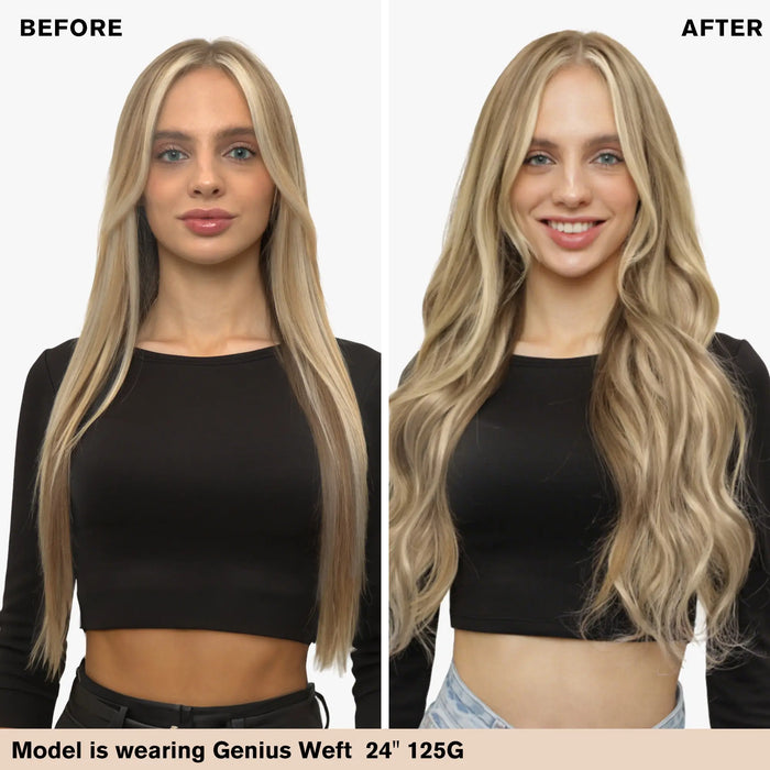 [NEW] Best Genius Weft Extensions  Virgin Human Hair Blonde Highlights #16/22