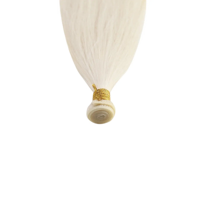 weft hair extensions white blonde color