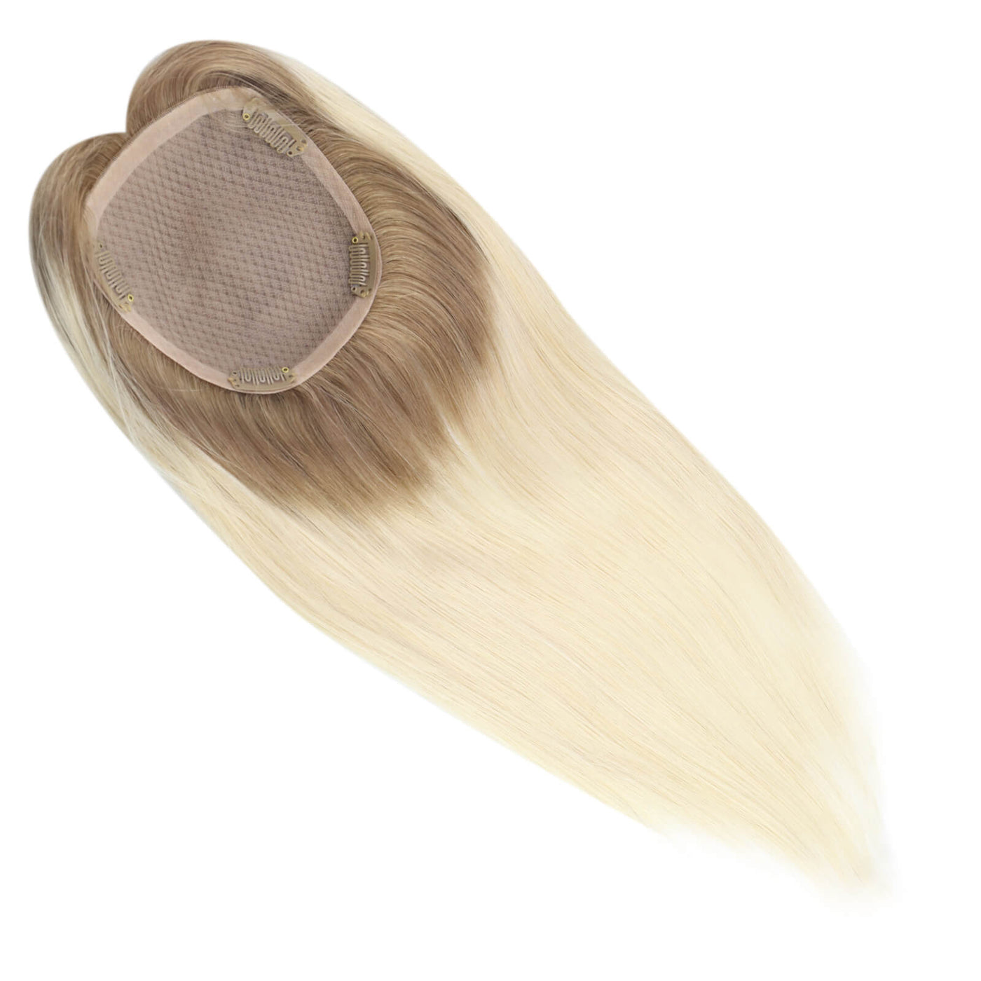 [USA Only - Final Sale] Balayage Blonde Mono Topper Human Hair Piece T ...